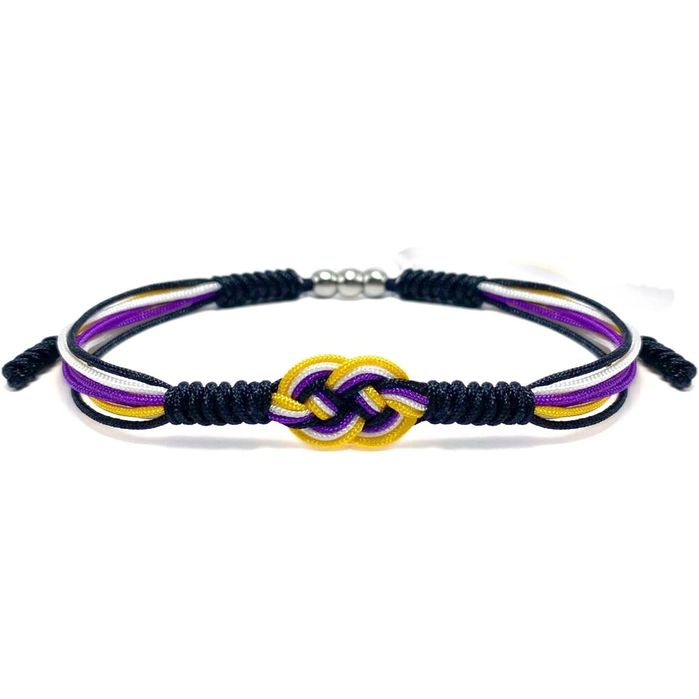 Non-Binary Infinity Bracelet, Nonbinary Pride, Lgbtqia+ Pride Love Wrist Wrap